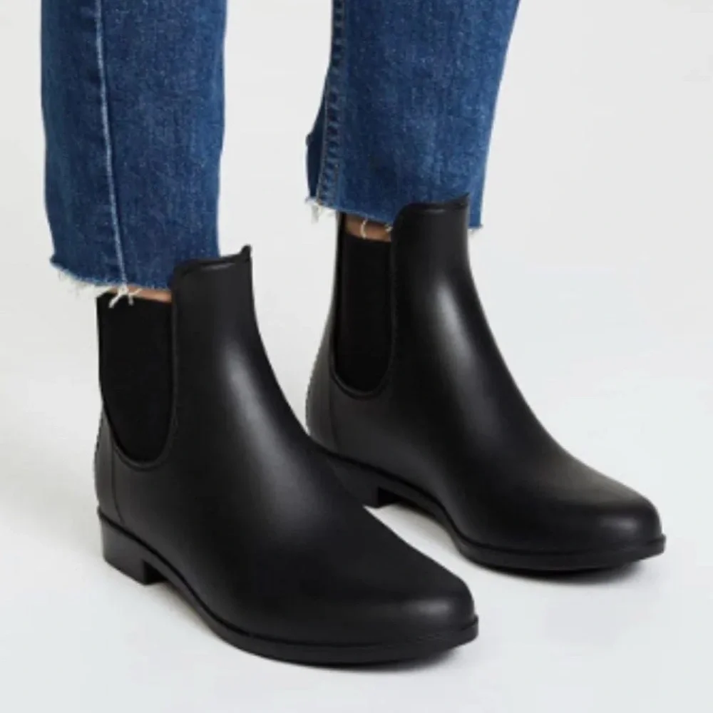 Sam Edelman Black Ankle Rain Boots-Size 11